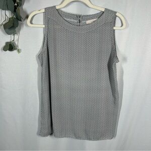 LOFT | Printed Tank Black White Women’s Size Small Petite
